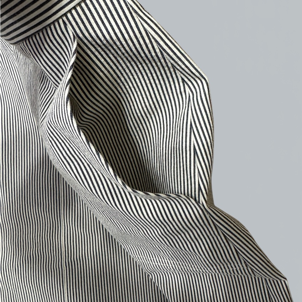 J.Crew Black & White Striped Seersucker A-Line Skirt with Pockets - Picture 4 of 9